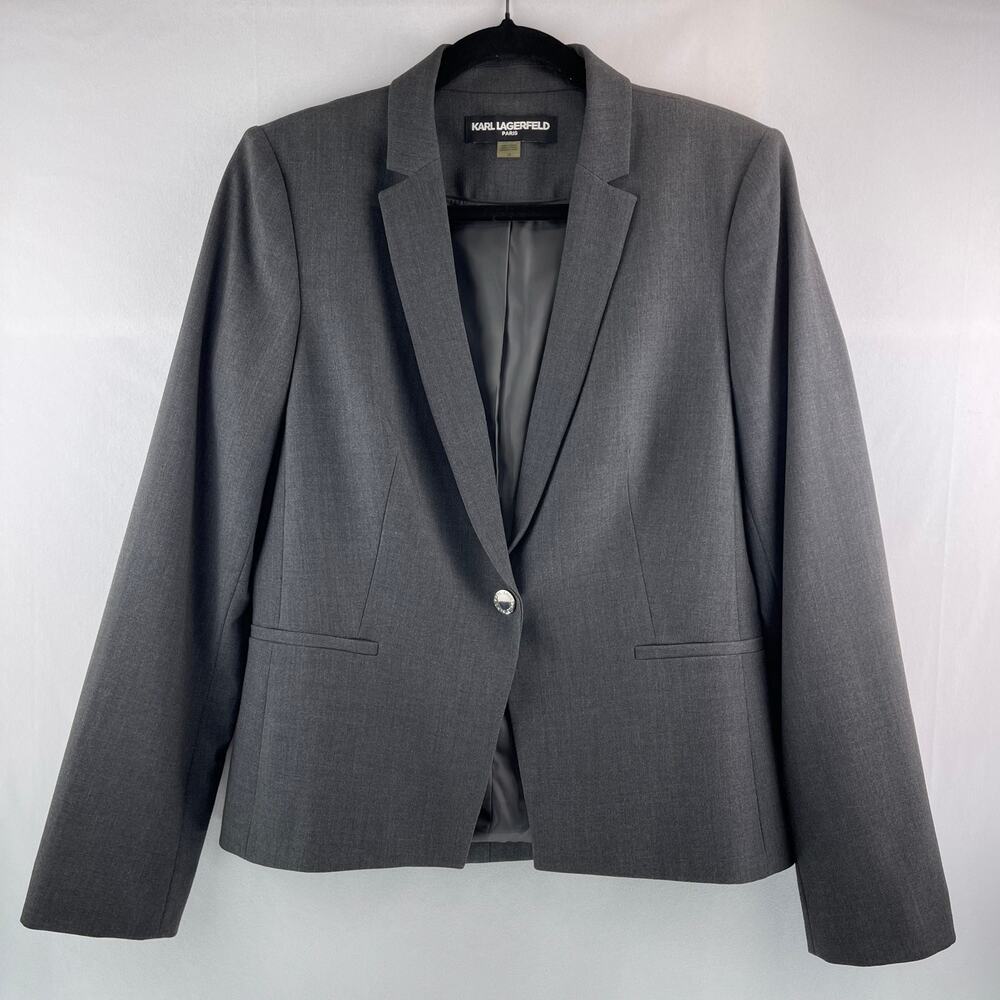 Karl Lagerfeld Notched Lapel Blazer Size 10